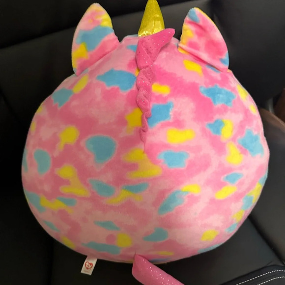 Ty Fantasia Squish a boos Unicorn Plush Stuff Toy Multicolor NWOT - Picture 3 of 3